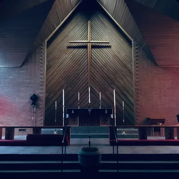 Symmetrical church design with cross