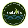 EcoFaith logo with leaf and waves