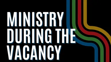 Ministry addressing vacancy with colorful stripes design.