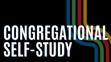 Text reading 'Congregation of Study' with colorful vertical lines.