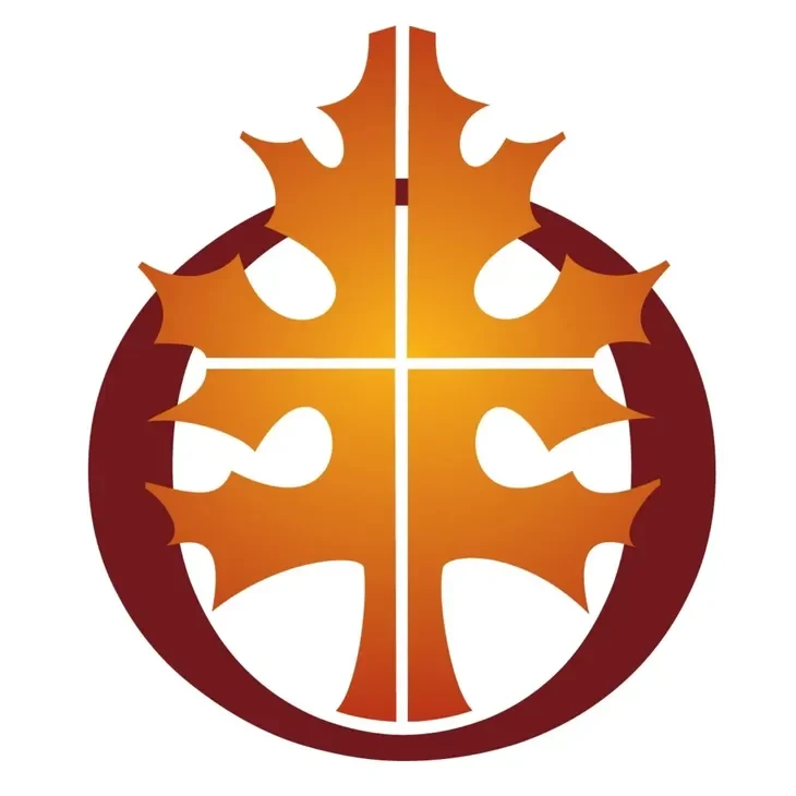 Abstract tree symbol with cross shape