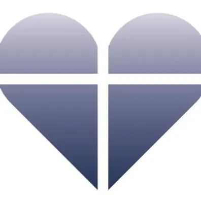 Heart symbol with cross overlay