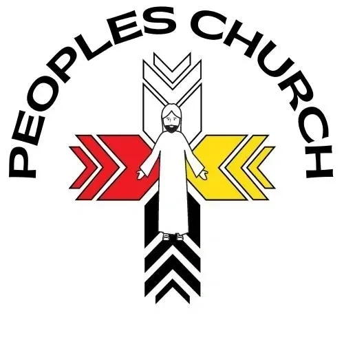 Peoples Church logo with cross design.